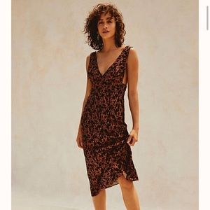 Free People Midi floral print dress